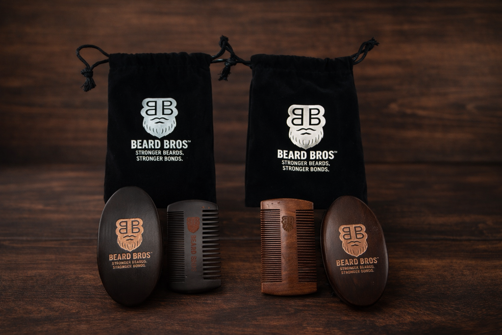 BEARD BROS™ Premium Beard Brush & Comb Set