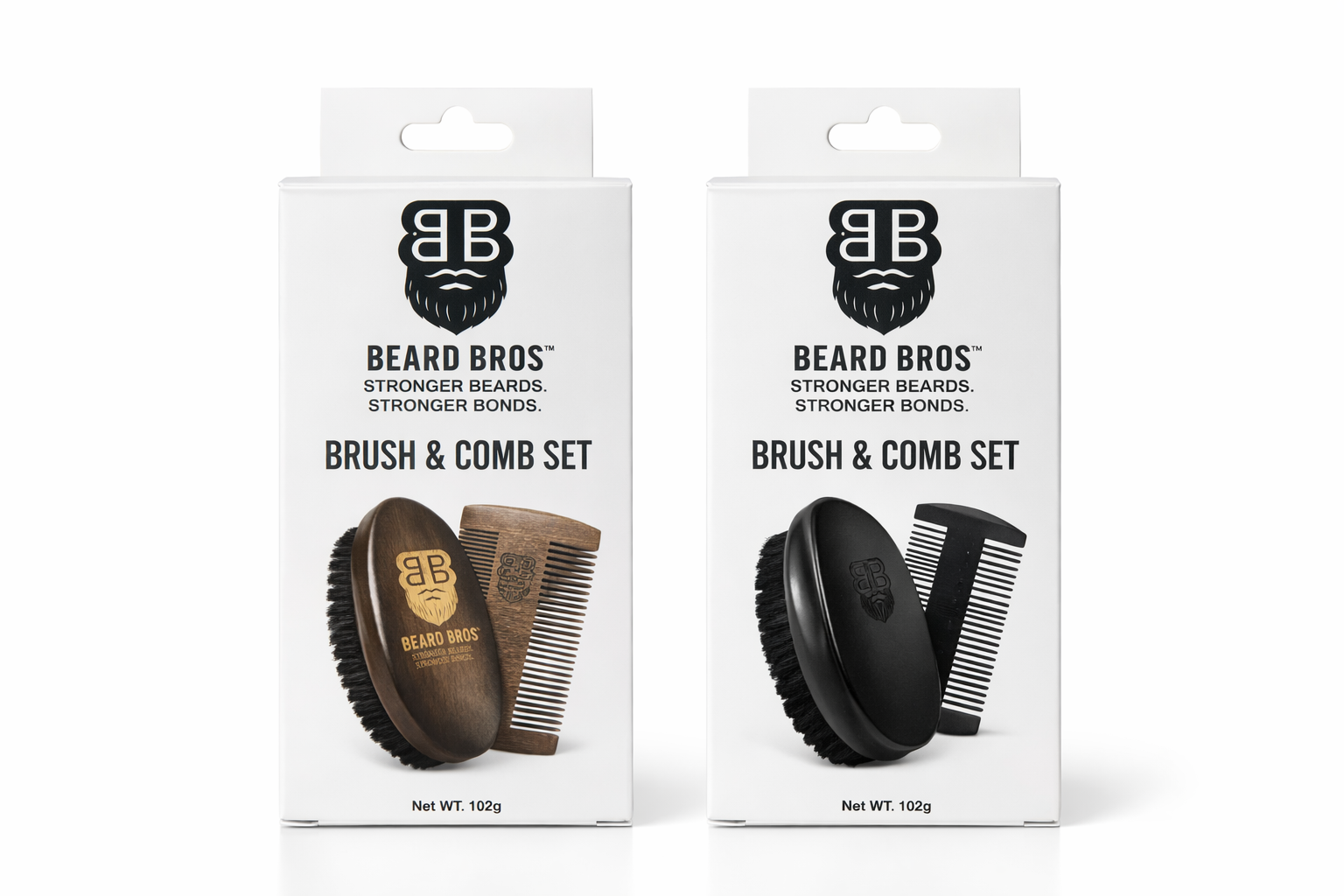 BEARD BROS™ Premium Beard Brush & Comb Set